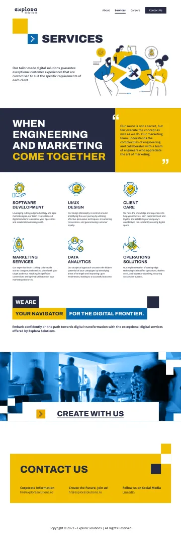 First page of the Explora brand guidelines