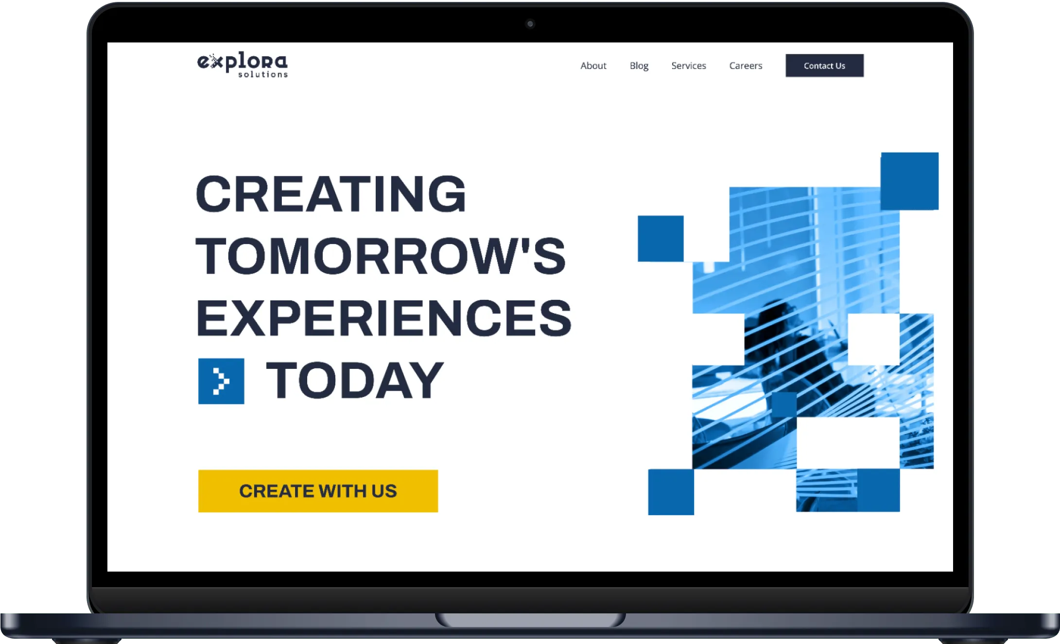 Explora website after the redesign