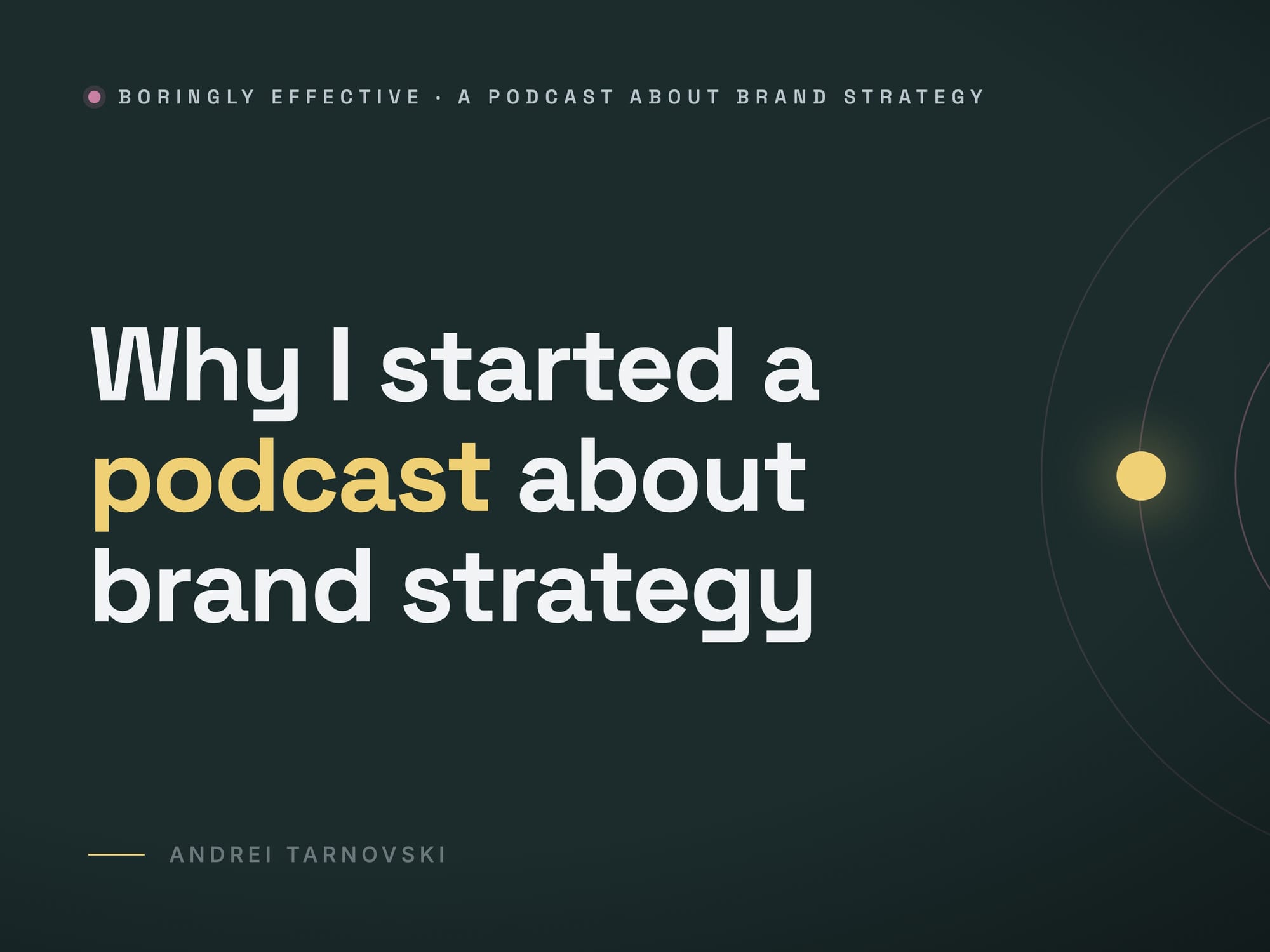 Why I Started a Podcast About Brand Strategy
